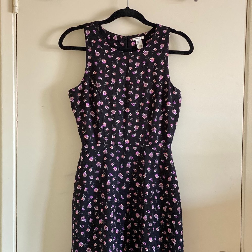 Watercolor Floral A-Line Mini Dress